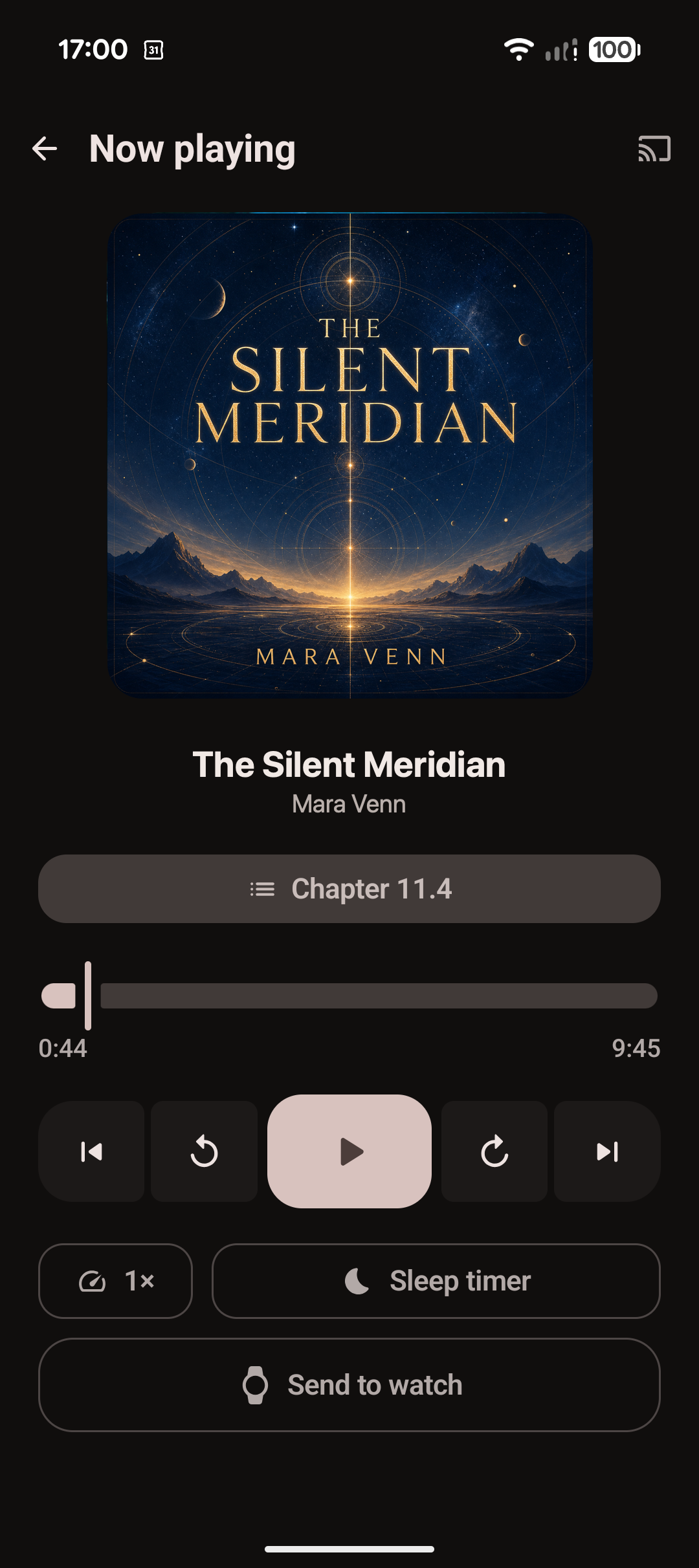 Sliver's now-playing screen on Android