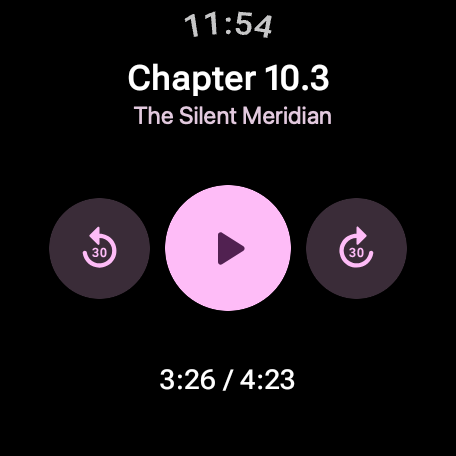 Sliver playing an audiobook directly on Wear OS